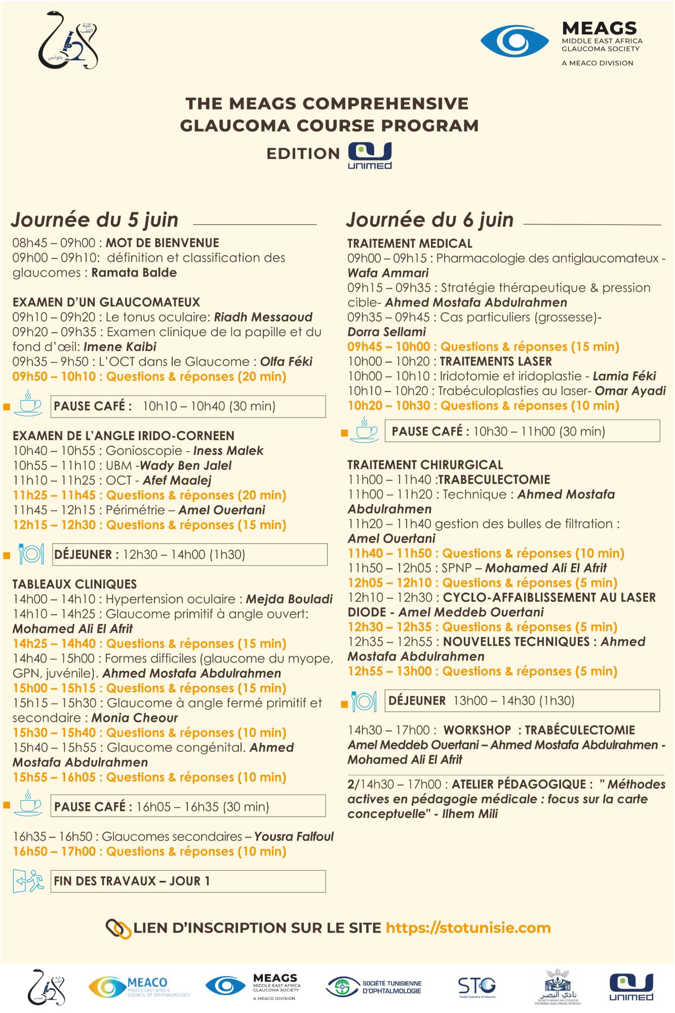 MEAGS Comprehensive Glaucoma Course — full program